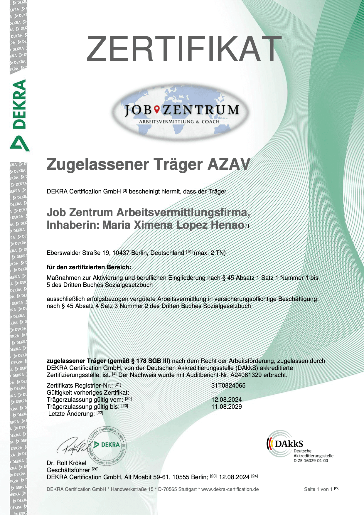 AZAV Trägerzertifizierung